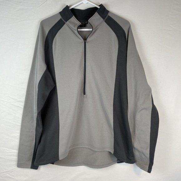 REI Pullover Men's Size Extra Large Gray Black Vintage Performance Stretch - Picture 2 of 8